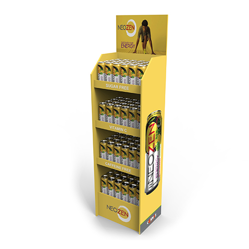 Energy drink cardboard display stand