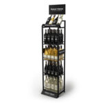 Retail wine metal display rack
