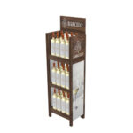 3 layer wood floor stand for bottles