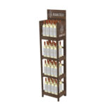 4 layer wood wine bottle display rack